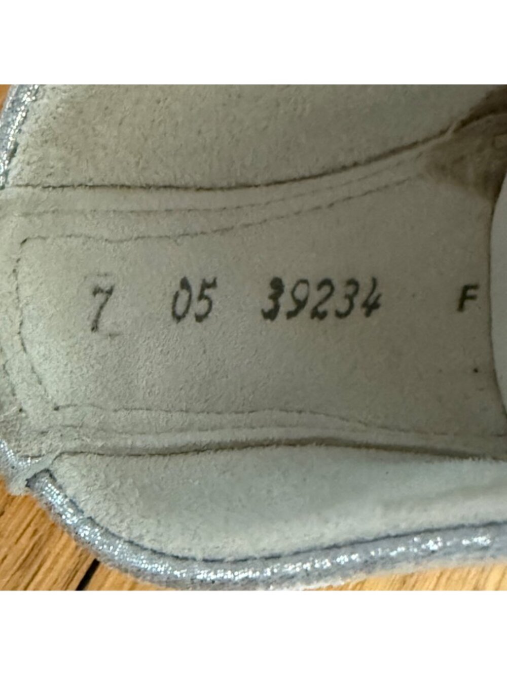 Paul Green Size 7 Womens Tamara Mineral Antic Bluish Gray Metallic Sneaker - Picture 7 of 16